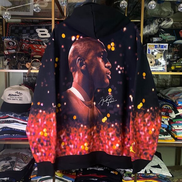 Nike Jordan Jumpman All Over Print Fleece Pullover Hoodie NWT XL 90s MJ 23 - Picture 3 of 11